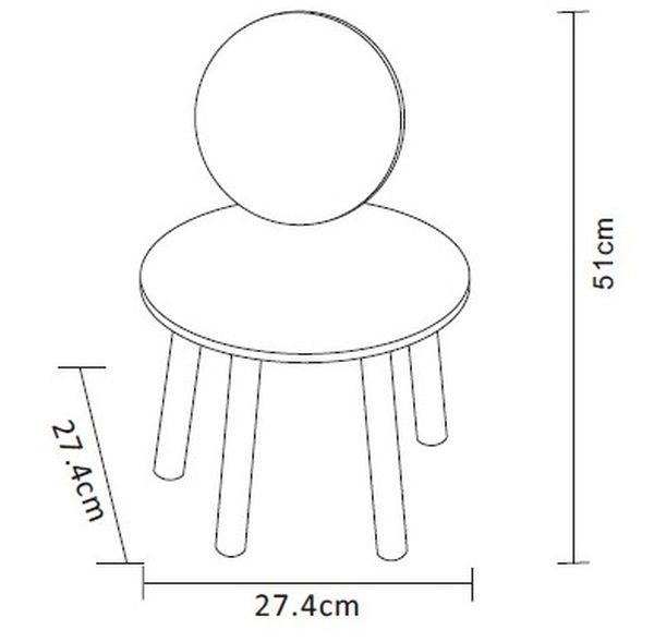 Dětská Židle Leni - bílá/barvy pinie, Moderní, dřevo (27,4/51cm) - Modern Living