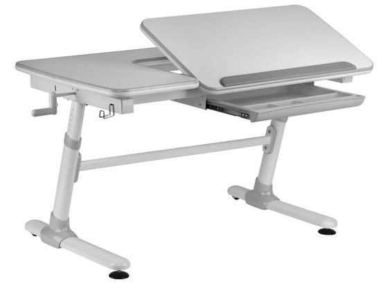 Jugendschreibtisch Comfortline B: 119 cm Weiß - Weiß/Grau, MODERN, Holzwerkstoff/Kunststoff (119/56-80/73cm) - MID.YOU Jugendschreibtisch Comfortline B: 119 cm Weiß - Weiß/Grau, MODERN, Holzwerkstoff/Kunststoff (119/56-80/73cm) - MID.YOU
