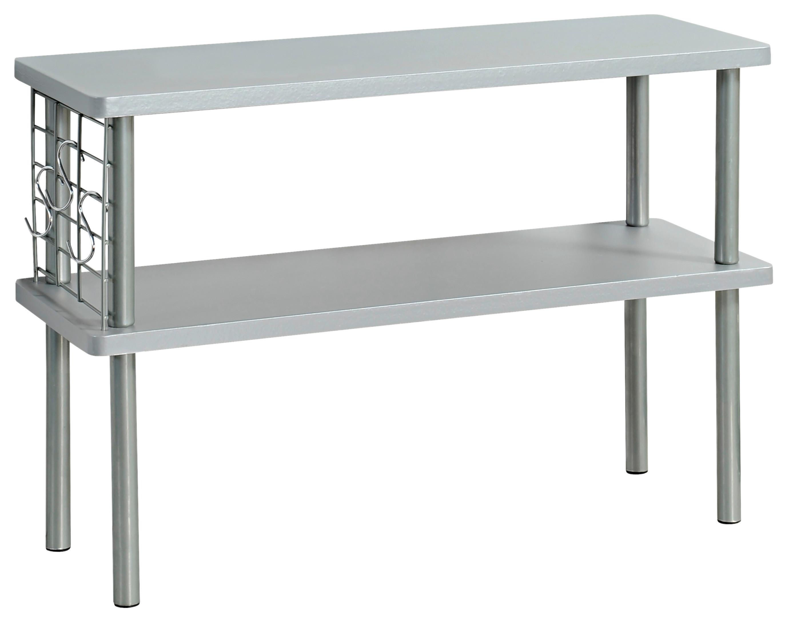 Küchenregal Grau B: 20 cm - Grau, Basics, Holzwerkstoff/Metall (55/38/20cm) - Kesper