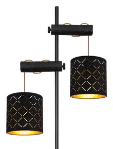 Stehleuchte in Schwarz und Gold