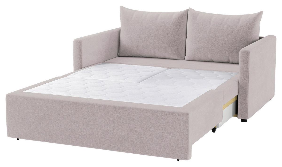 Schlafsofa Cologne Altrosa B: 152cm - Schwarz/Altrosa, Design, Textil (152/89/92cm) - MID.YOU