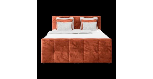 Boxspringbett mit Topper und Bettkasten 180x200 cm Medino - Rostfarben, KONVENTIONELL, Holz/Holzwerkstoff (180/200cm) - Luca Bessoni