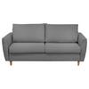 Schlafsofa Winter Dunkelgrau B: 195 cm - Dunkelgrau/Buchefarben, Design, Textil (195/90/102cm) - Livetastic