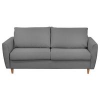 Schlafsofa Winter Dunkelgrau B: 195 cm - Dunkelgrau/Buchefarben, Design, Textil (195/90/102cm) - Livetastic