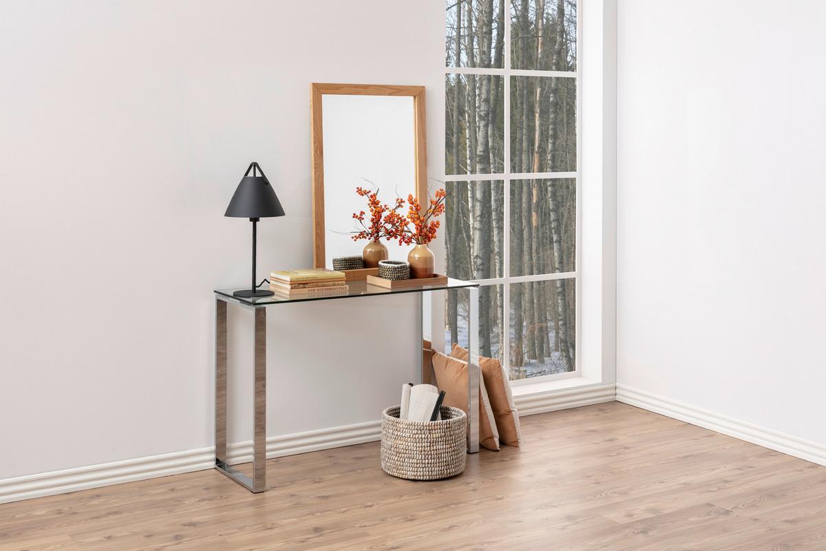 Konzolový stolík KATRINE - číra/chrómová, Trend, kov/sklo (110/76/40cm) - Ambia Home