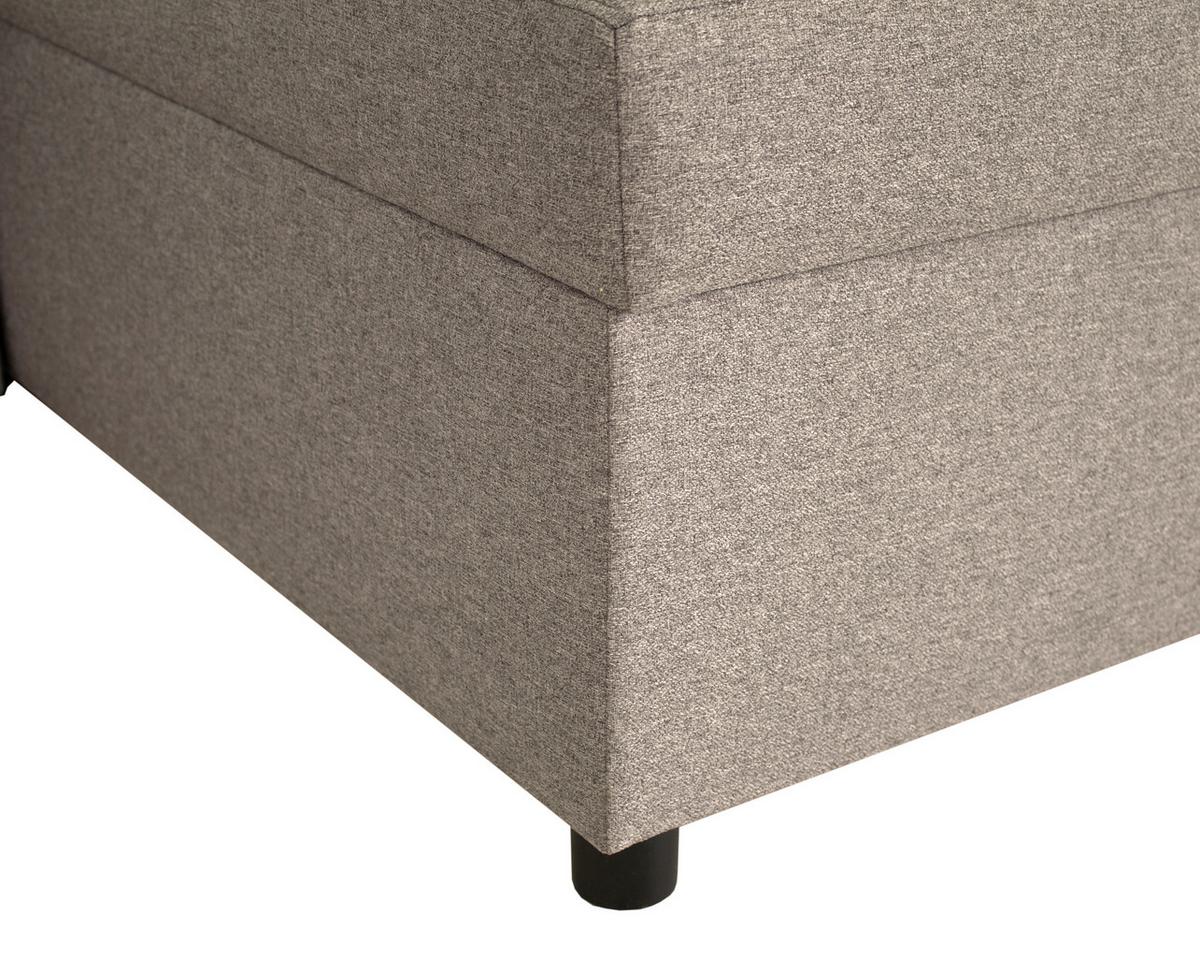 Rohová sedačka ZAP, oboustranná, cappuccino - černá/cappuccino, Moderní, dřevo/textil (226/148cm) - Based