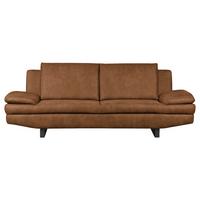 3-Sitzer-Sofa Jovanna, Cognac B: 218 cm - Cognac/Schwarz, Design, Textil (218/78/88cm) - MID.YOU