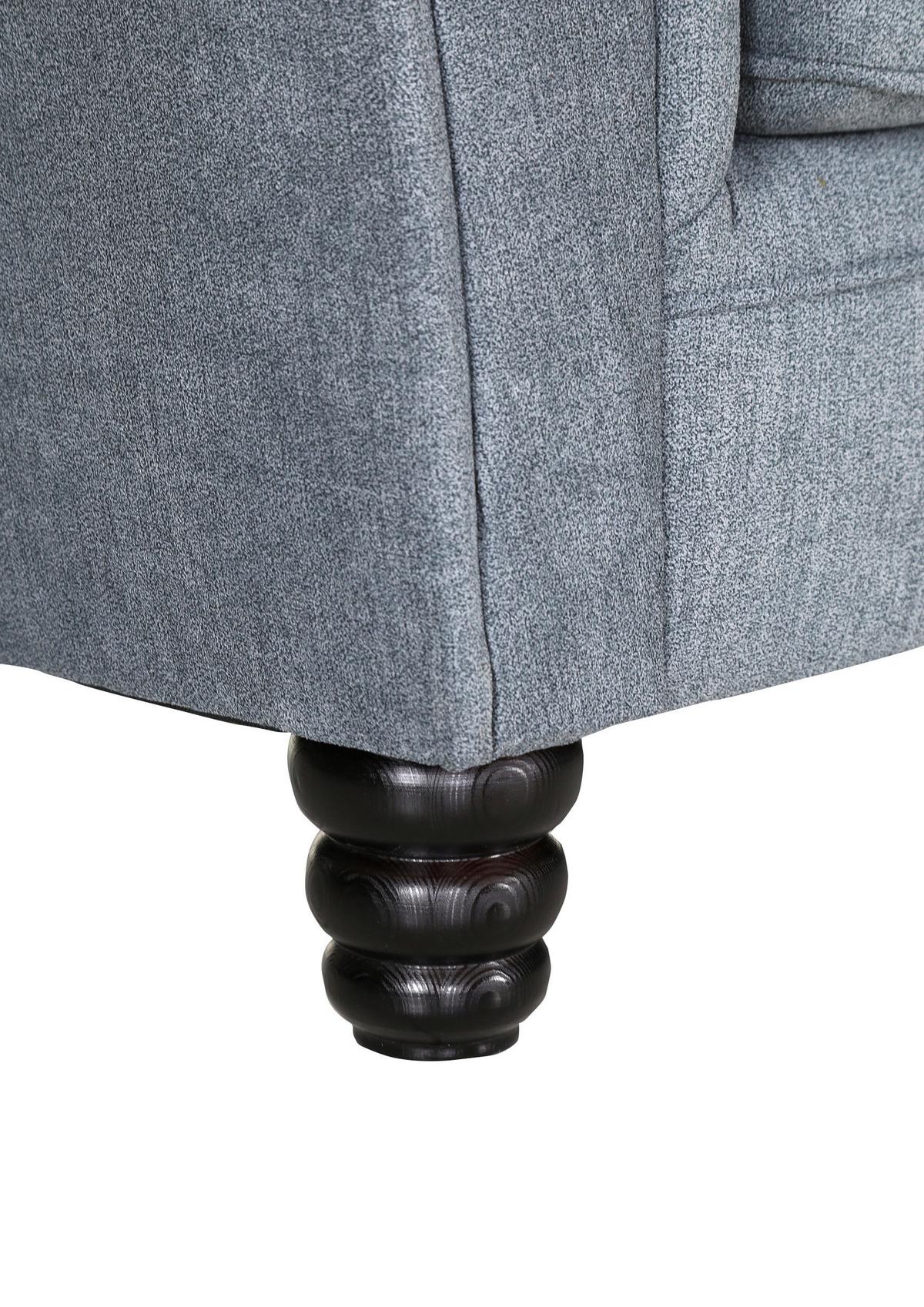 Bigsofa Lamour - Dunkelgrau/Dunkelbraun, KONVENTIONELL, Holz/Textil (270/80/110cm) - Livetastic