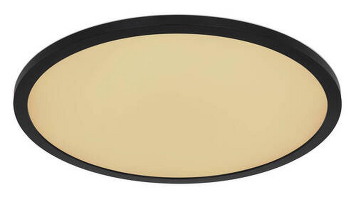 LED-Deckenleuchte 41562-24brgb - Opal/Schwarz, Design, Kunststoff (42/2,5cm) - Globo