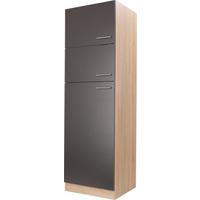 Geräteumbauschrank Merle Grau, Eiche Dekor B:60cm - Eichefarben/Grau, Basics, Holzwerkstoff (60/200/60cm) - Respekta