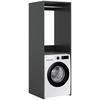Waschmaschinenschrank Free Anthrazit B: 66cm - Anthrazit/Weiß, Basics, Holzwerkstoff (66/195/60cm) - MID.YOU
