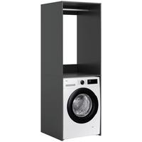 Waschmaschinenschrank Free Anthrazit B: 66cm - Anthrazit/Weiß, Basics, Holzwerkstoff (66/195/60cm) - MID.YOU