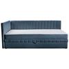 Schlafsofa Roma, Blau B: 212 Cm - Blau/Schwarz, Design, Holz/Holzwerkstoff (212/83/99cm) - MID.YOU