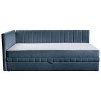 Schlafsofa Roma, Blau B: 212 Cm - Blau/Schwarz, Design, Holz/Holzwerkstoff (212/83/99cm) - MID.YOU