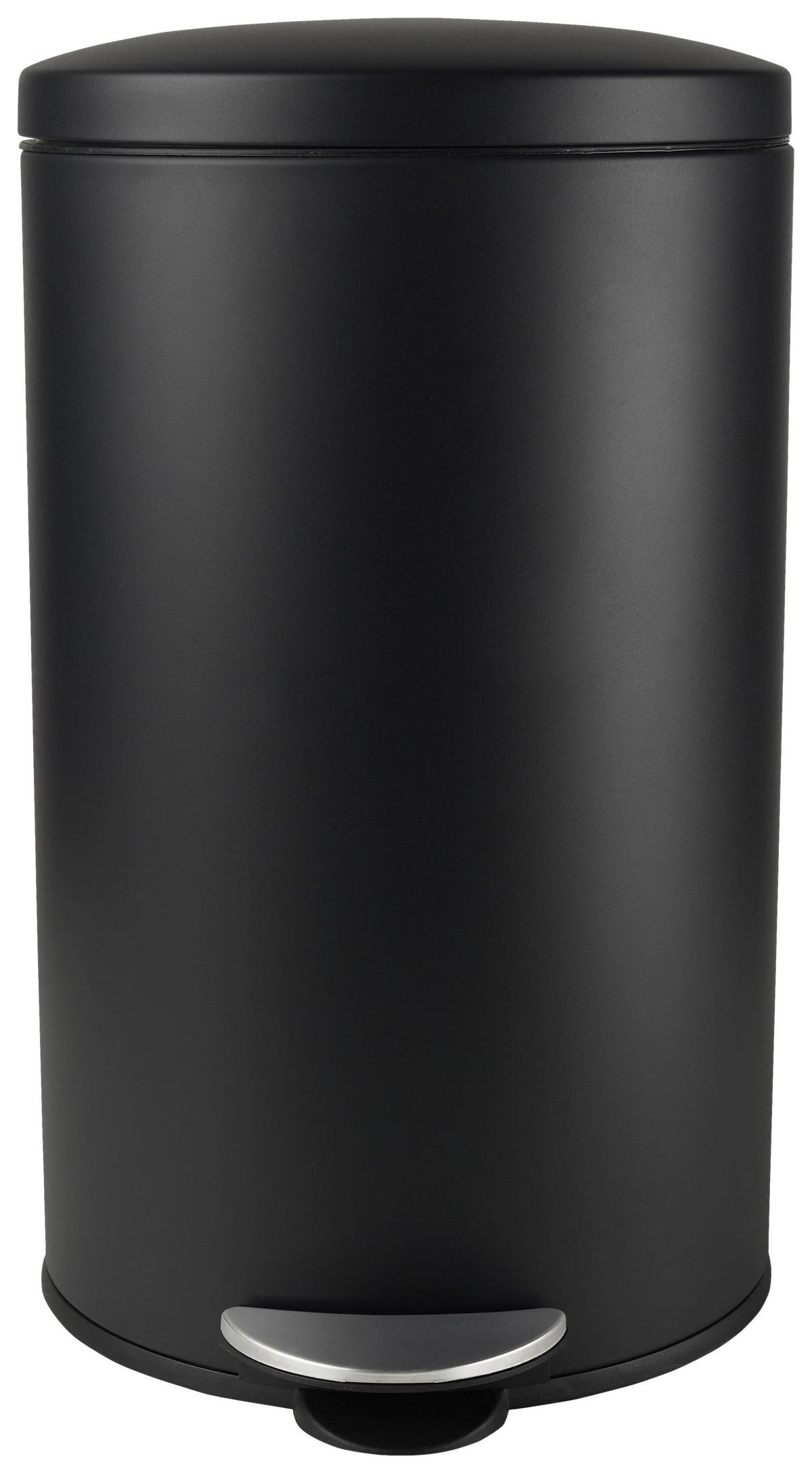 Nášlapný koš James, 20 l - černá, Konvenční, kov/plast (29/47,5cm) - Modern Living