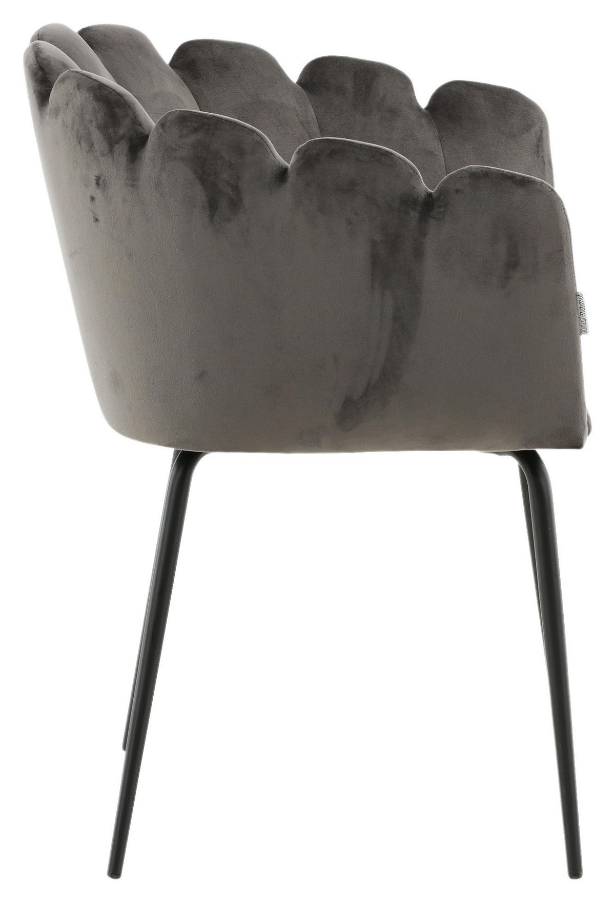 Stuhl Limhamn - Grau, Design, Textil/Metall (61/76.56/54cm) - Livetastic