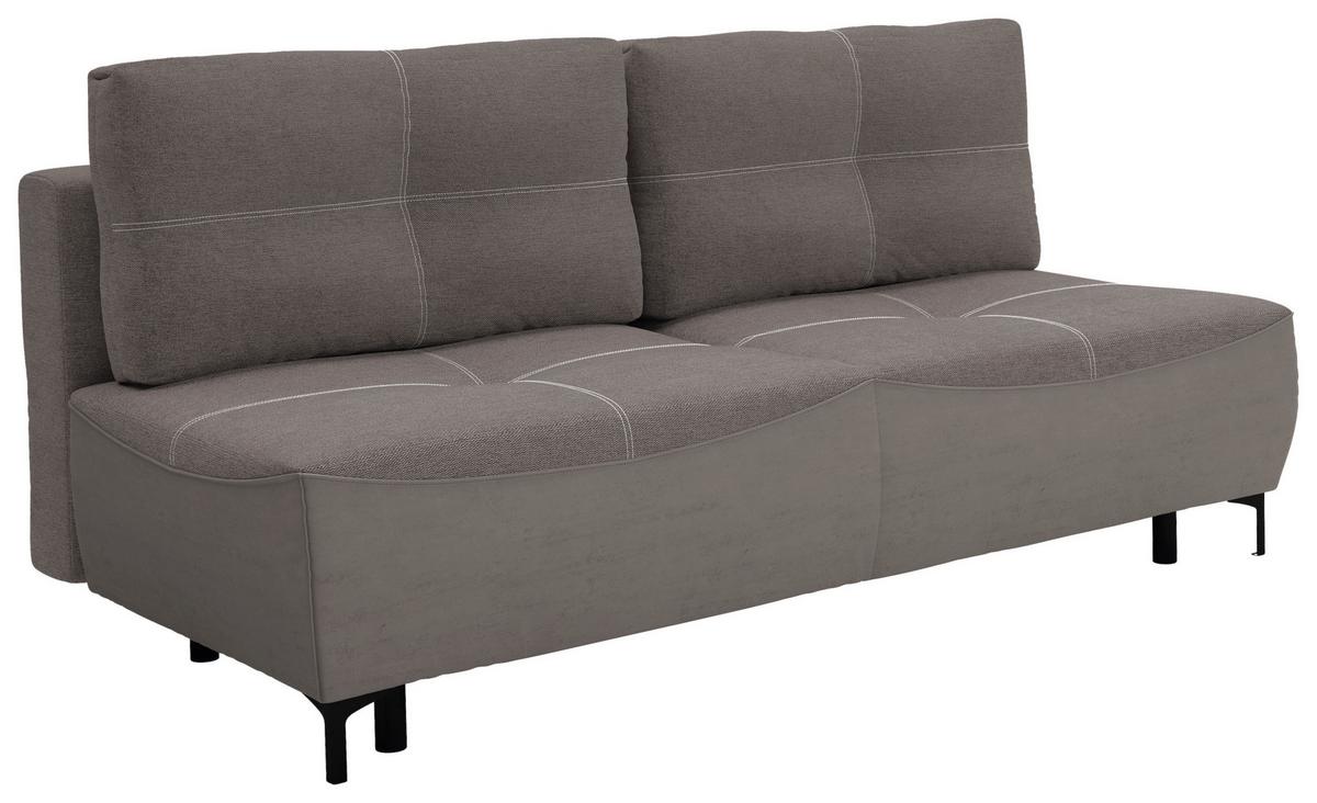 2-sitzer-sofa Mit Schlaffunktion Wendy B: 197 Cm - Dunkelbraun/Schwarz, Design, Textil (197/94/96cm) - MID.YOU