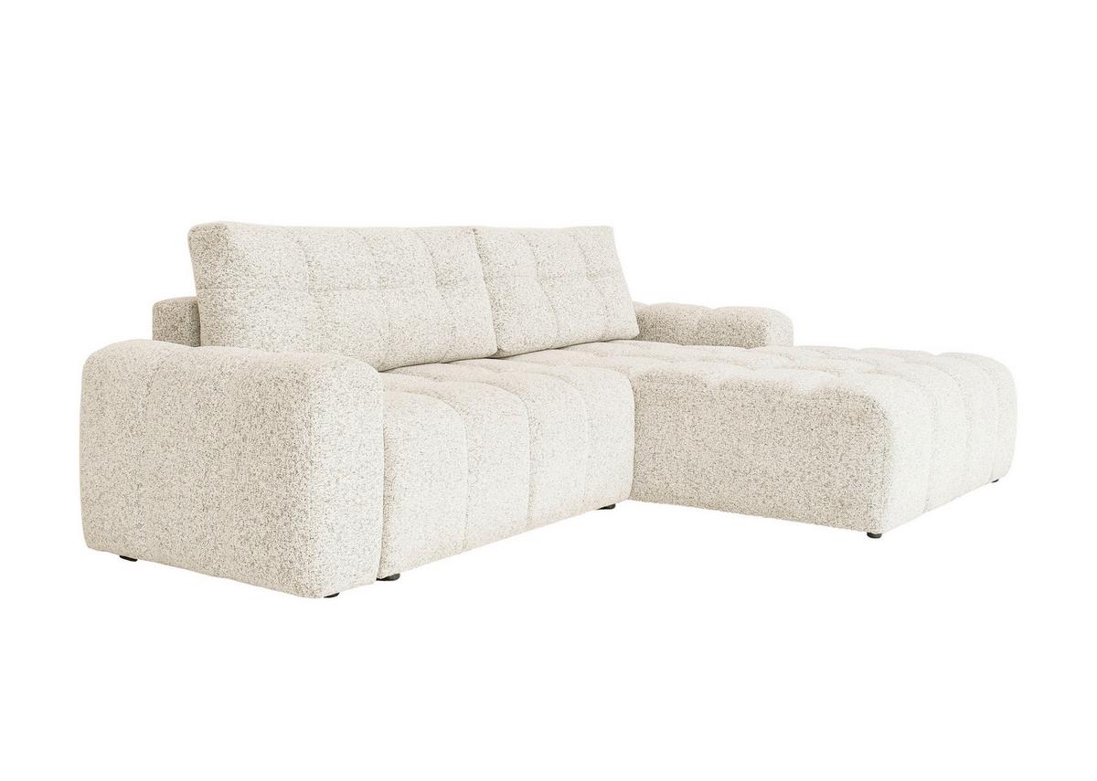 Ecksofa Lulu Beige S: 268x184cm - Beige/Schwarz, Design, Textil (268/184cm) - MID.YOU