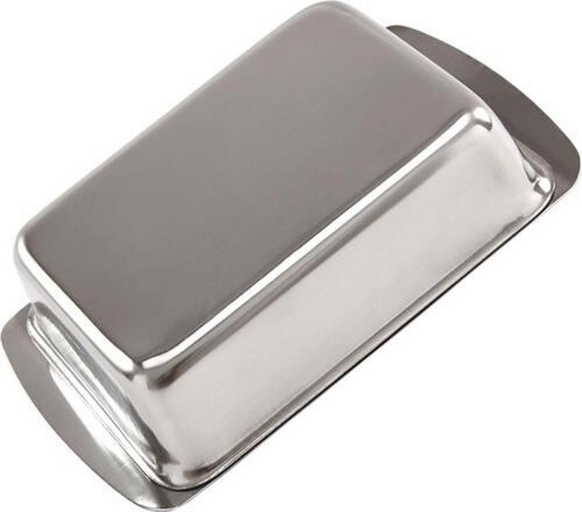 Butterdose Melania - Edelstahlfarben, Design, Metall (16/10/4cm) - Luca Bessoni