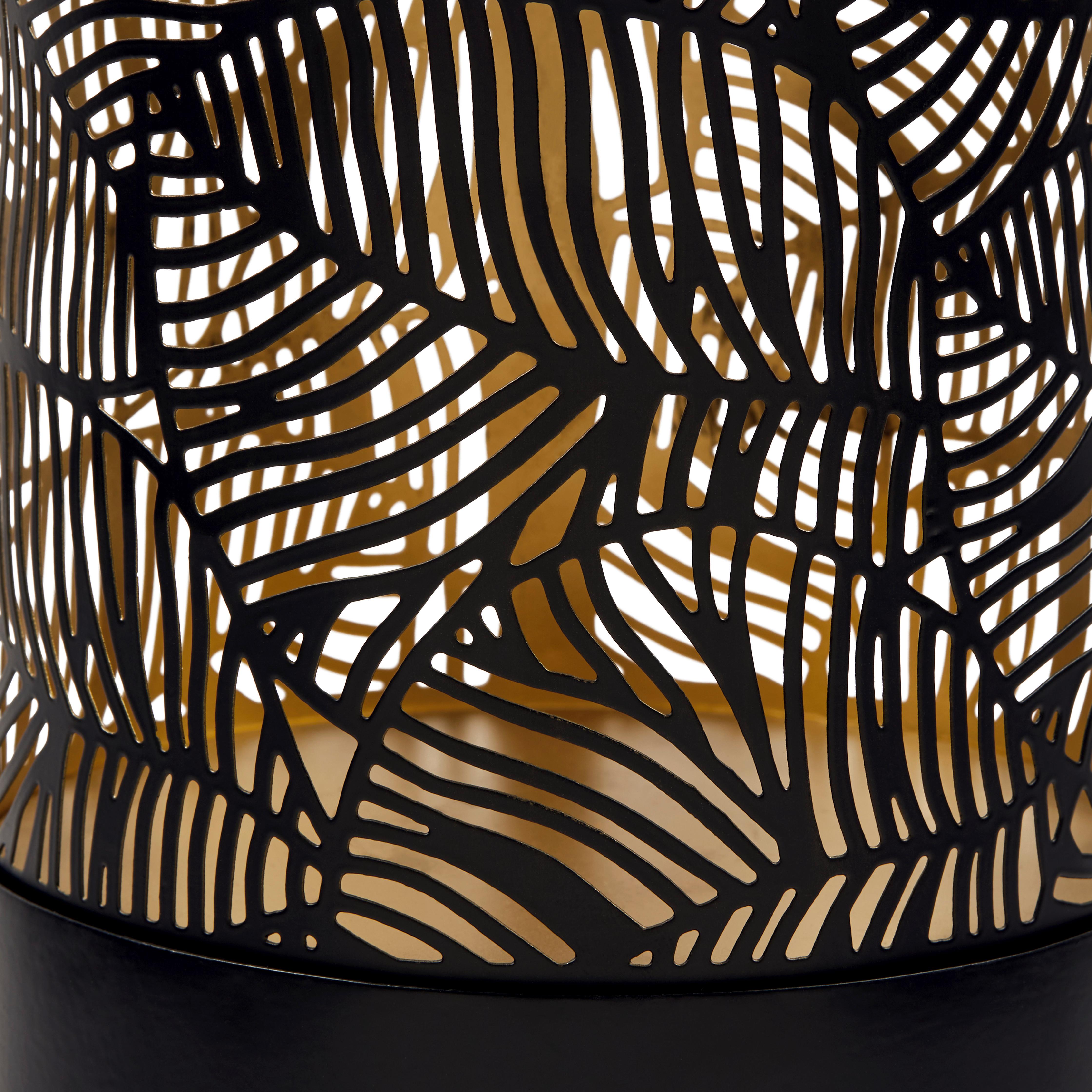 Laterne Denise - Goldfarben/Schwarz, MODERN, Metall (18/50cm) - James Wood