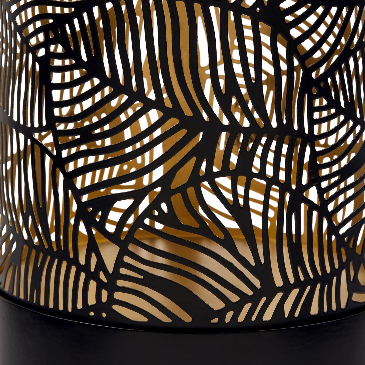 Laterne Denise - Goldfarben/Schwarz, MODERN, Metall (18/50cm) - James Wood
