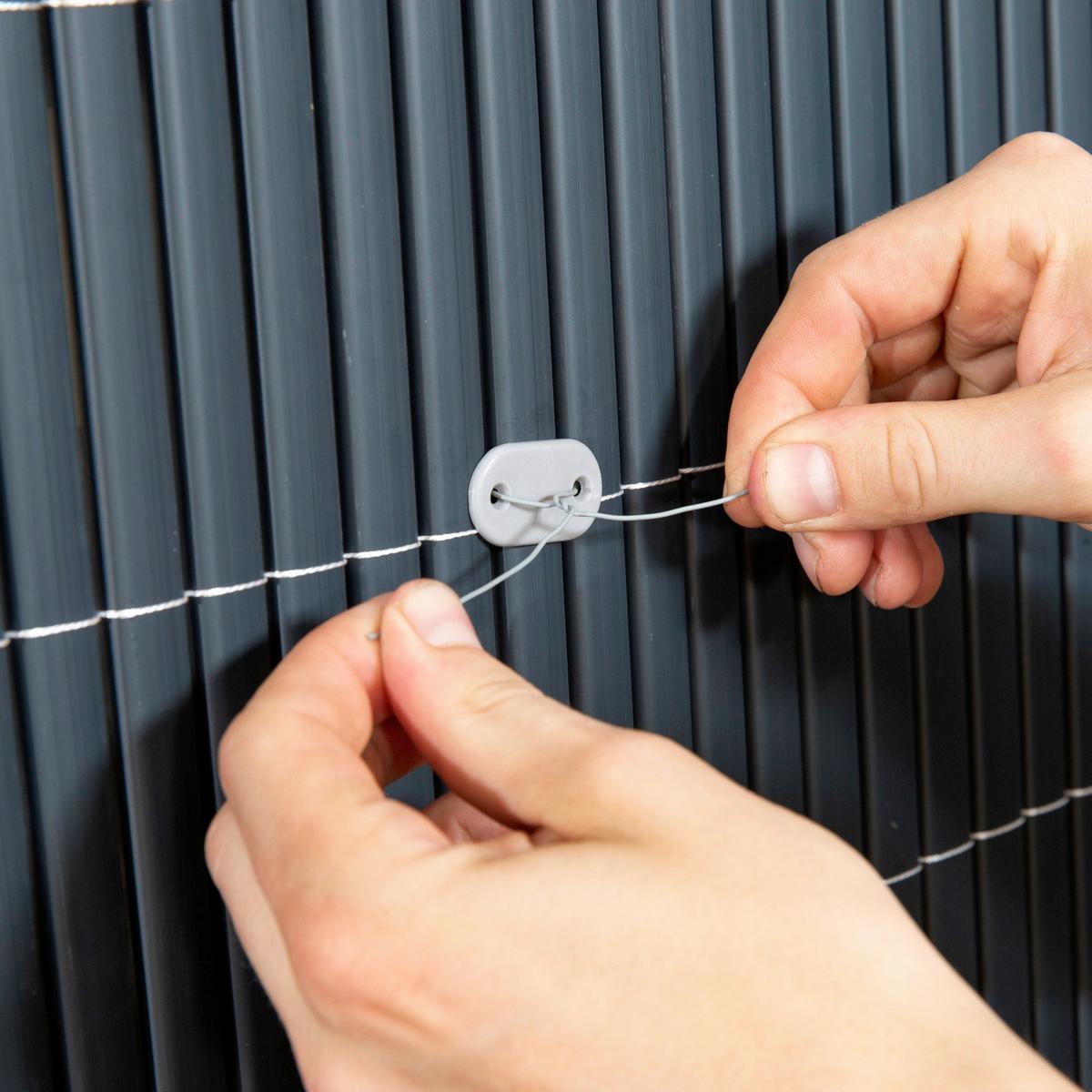 Sichtschutz Presidio Anthrazit 300x90 Cm Witterungsbeständig - Anthrazit, Basics, Kunststoff (300/90cm)