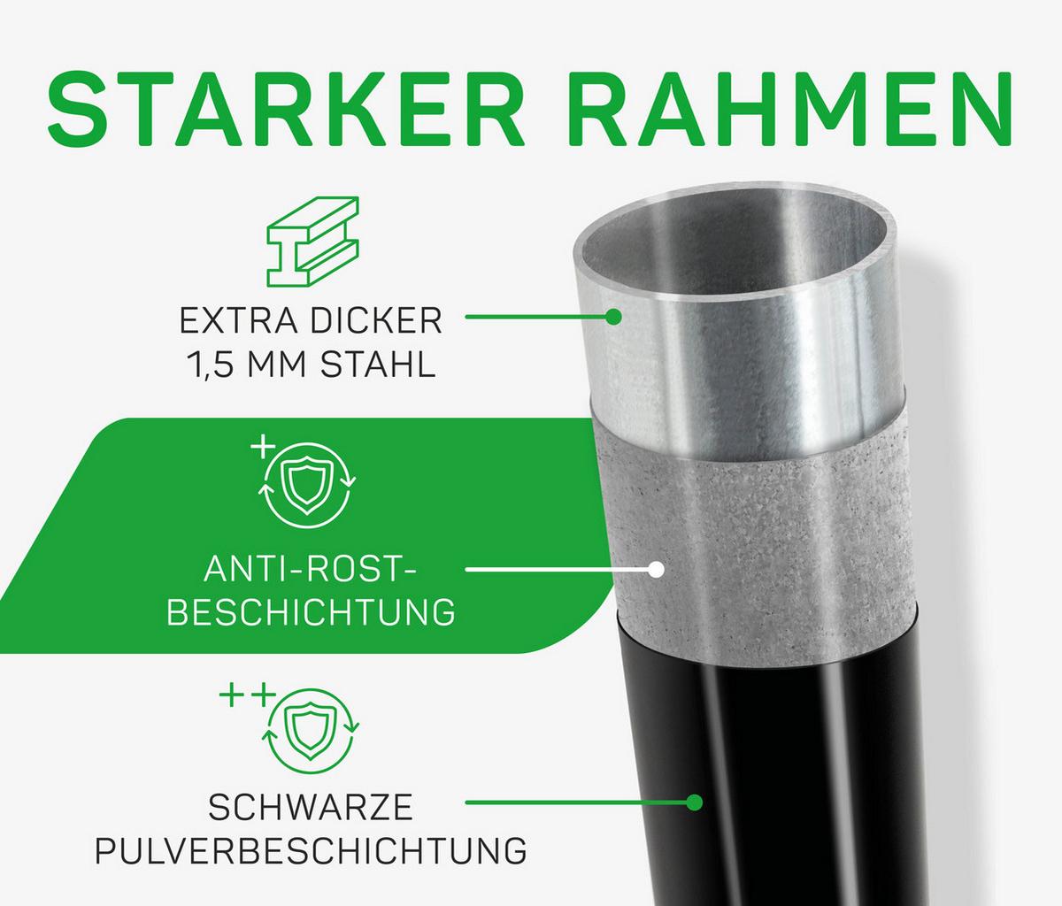 Fußballtor Salta Legend Mit Torwand - Schwarz, KONVENTIONELL, Kunststoff/Metall (300/200/90cm) - Salta