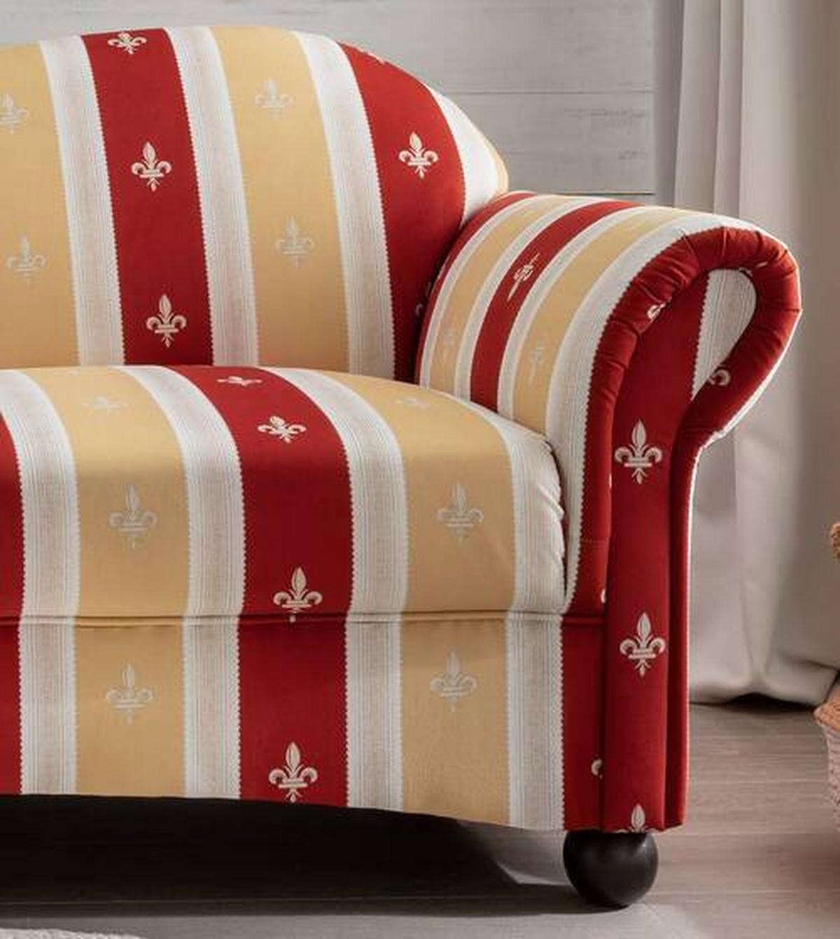 Ottomane Torello Rot - Wengefarben/Rot, KONVENTIONELL, Textil (190/84/86cm) - Livetastic
