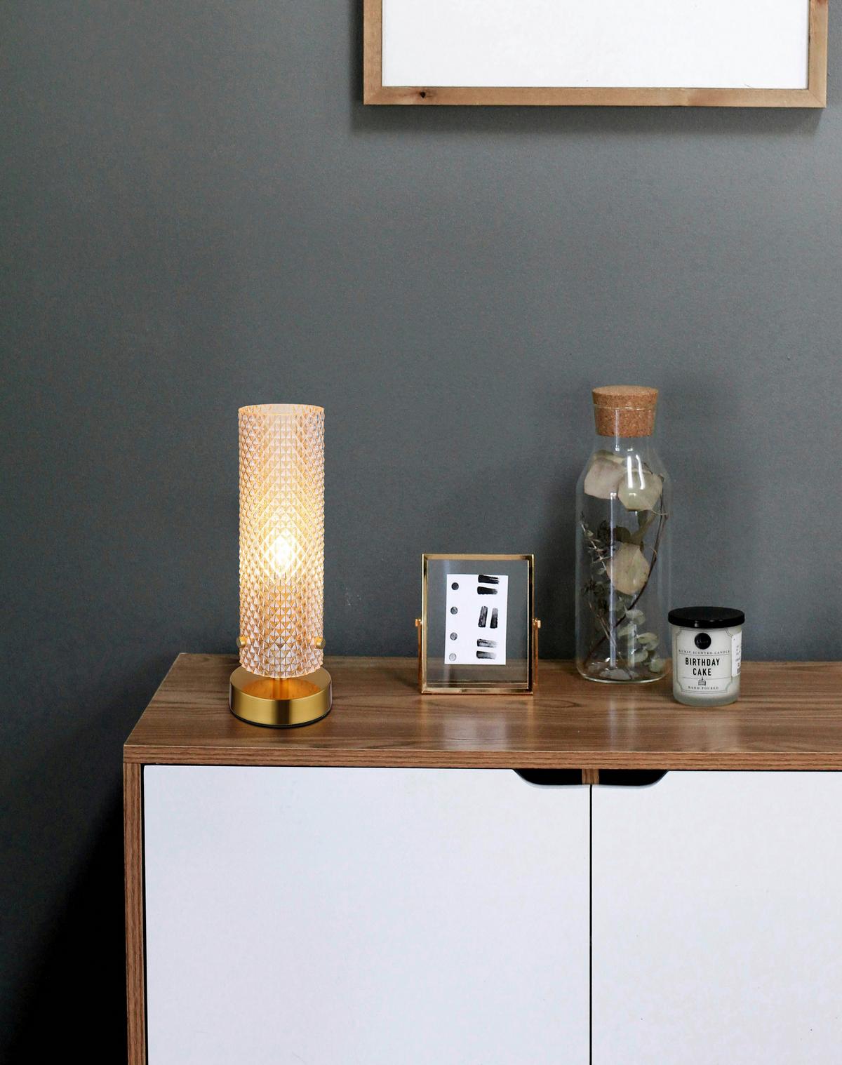 STOLNÁ LAMPA KAROLO - oranžová/čierna, Konventionell, kov/plast (10/28,5cm) - Globo
