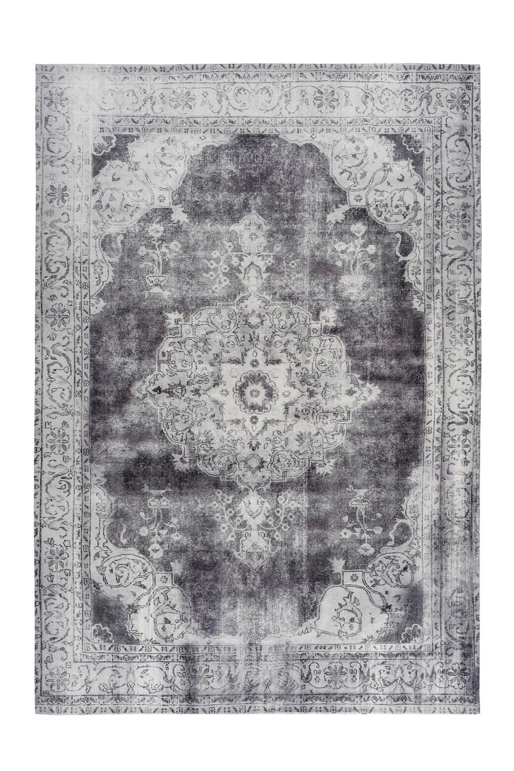 Flachwebteppich Vintage 8400 Hellgrau, 140x200 cm - Hellgrau, KONVENTIONELL, Textil (140/200cm) - Kayoom