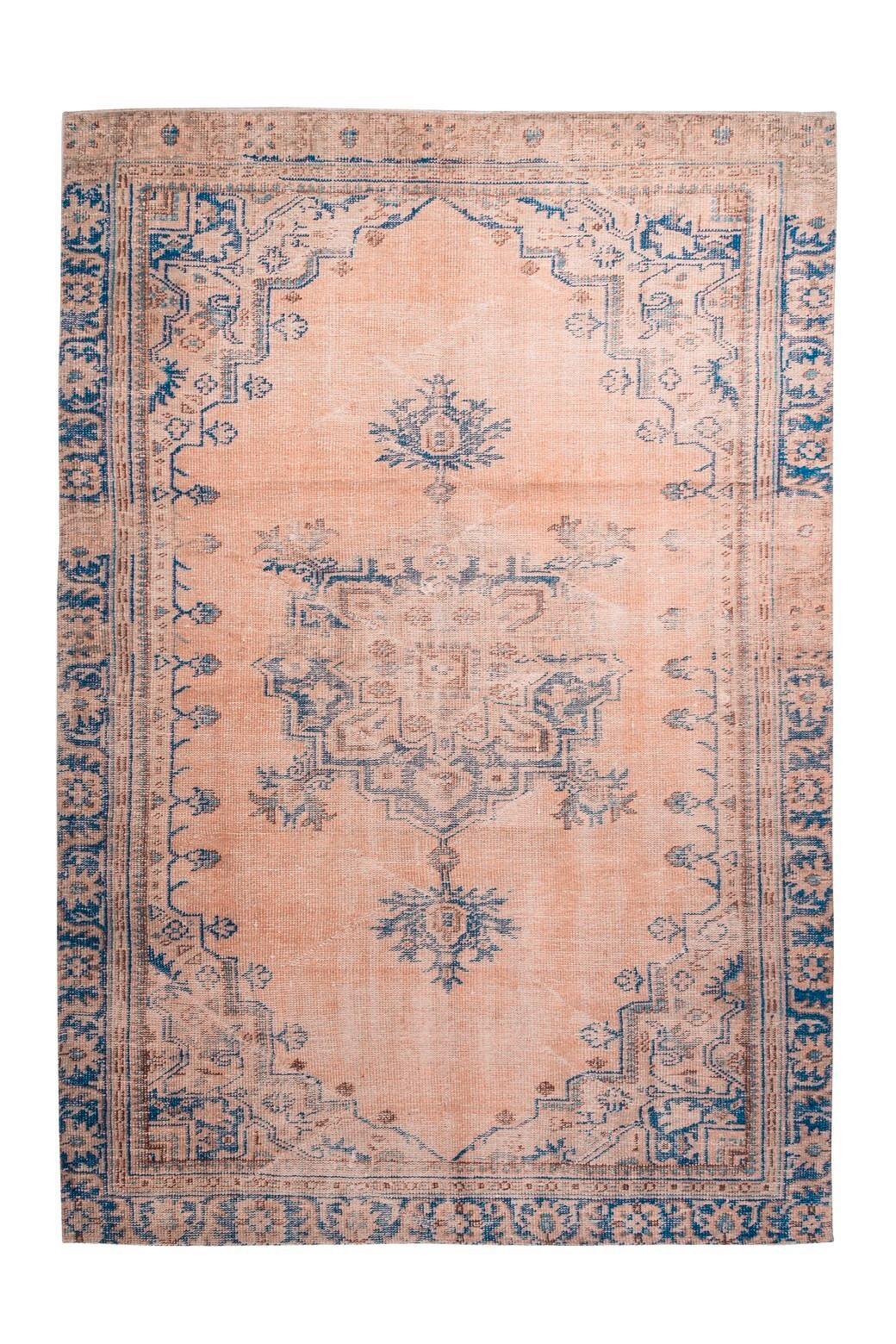 Flachwebteppich Blau Vintage 8406, BxL: 160x230 cm - Blau, KONVENTIONELL, Textil (160/230cm)