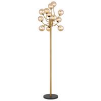 LED-Stehleuchte Calvin - Messingfarben/Goldfarben, Basics, Glas/Metall (62/200cm)