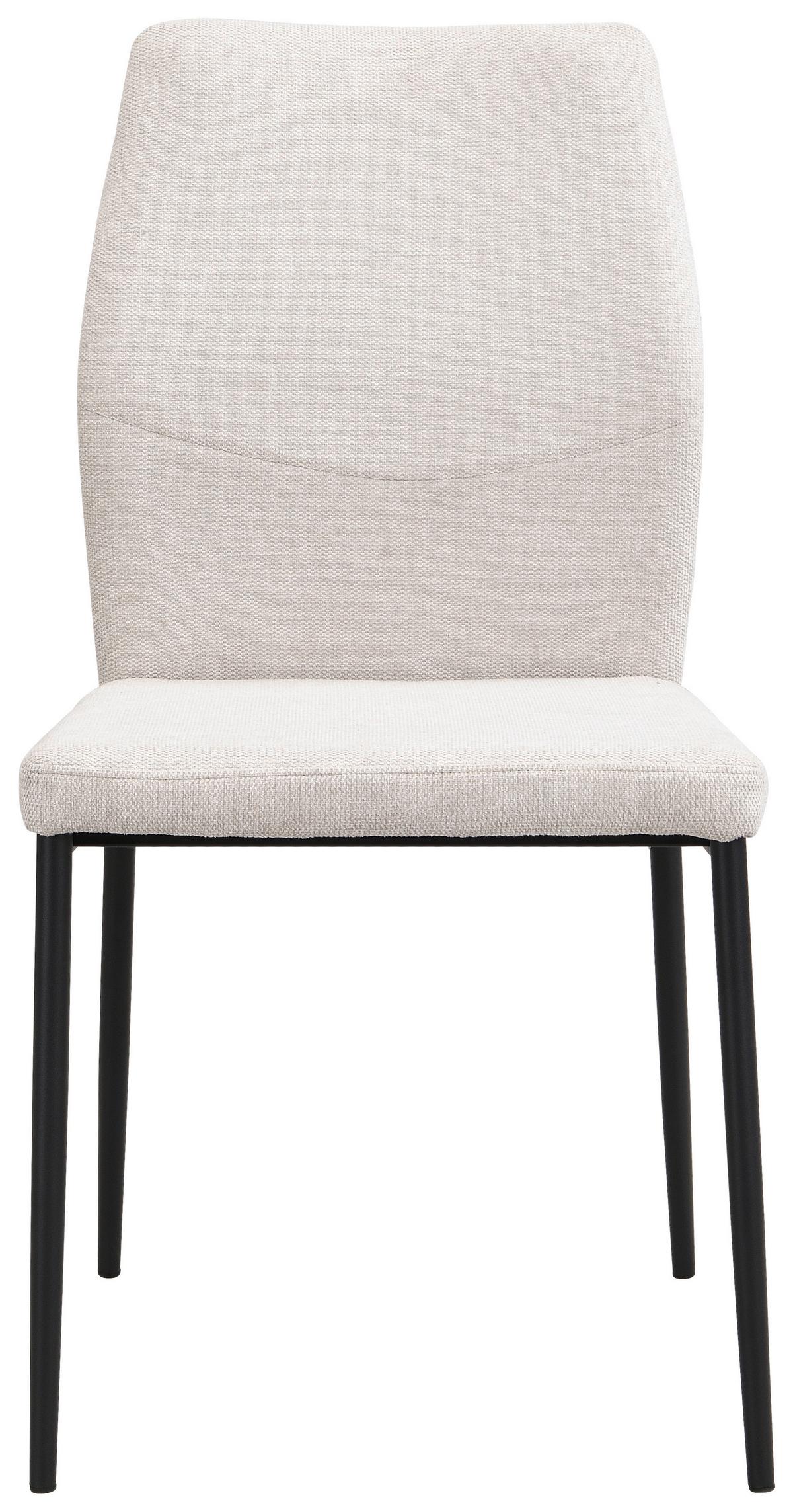 Négylábú Szék Augusta - bézs/fekete, Modern, textil/fém (45/87/55cm) - Kela