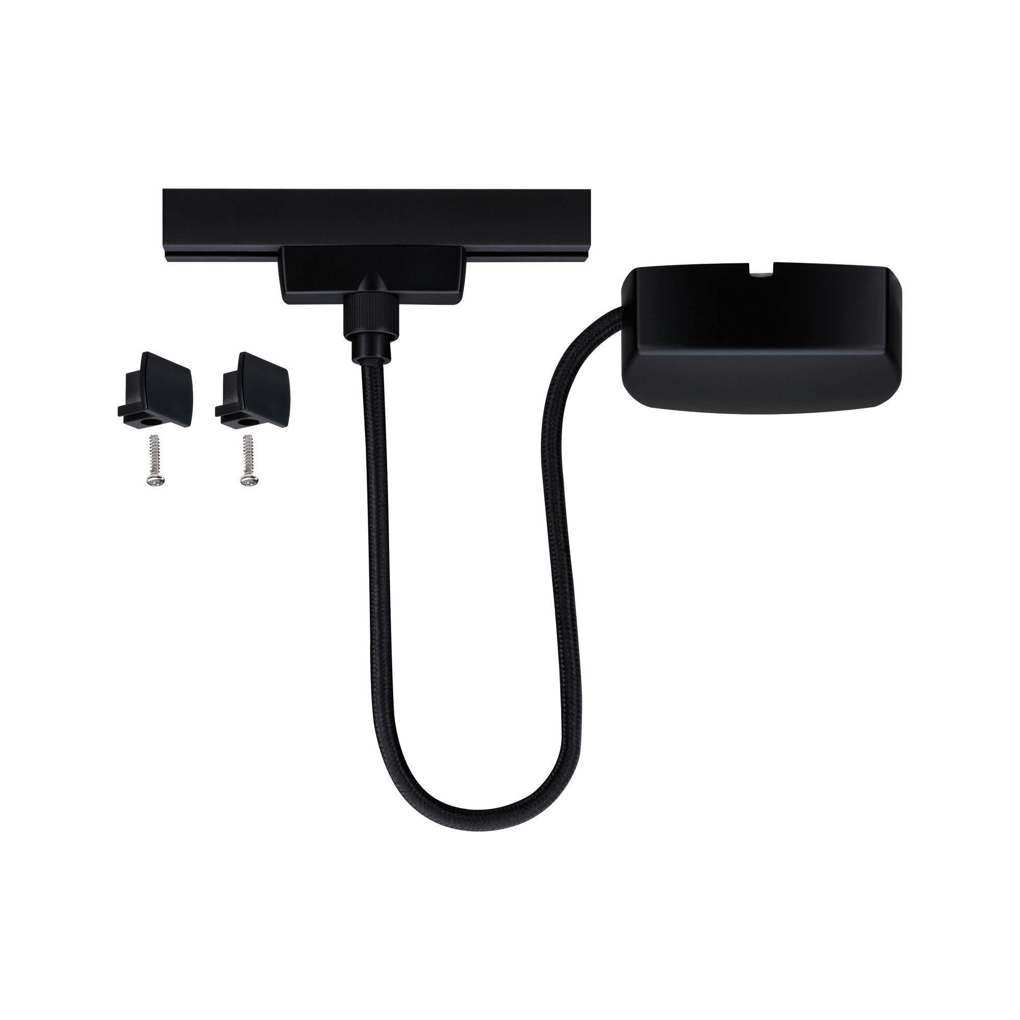Schienensystem Urail Einspeiser 96916 Schwarz - Schwarz, Design, Kunststoff/Metall (100/16,5/3,0cm) - Paulmann