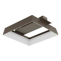 LED-Deckenleuchte 3000k, Warmweiß - Braun/Weiß, Design, Kunststoff/Metall (26/24/7,5cm) - Globo