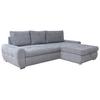 Ecksofa Mit Schlaffunktion Solar Hellgrau 277x175 Cm - Chromfarben/Hellgrau, Design, Textil (277/175cm) - Livetastic