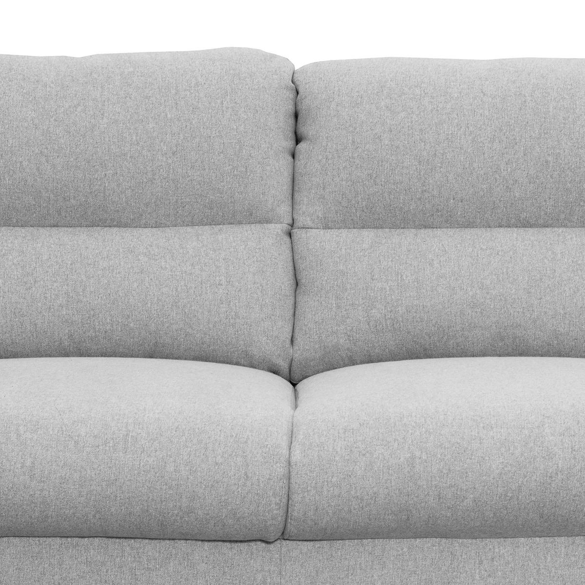 2-Sitzer-Sofa Tromso Hellgrau B: 158 cm - Hellgrau/Schwarz, Design, Textil (158/87/88cm) - Livetastic