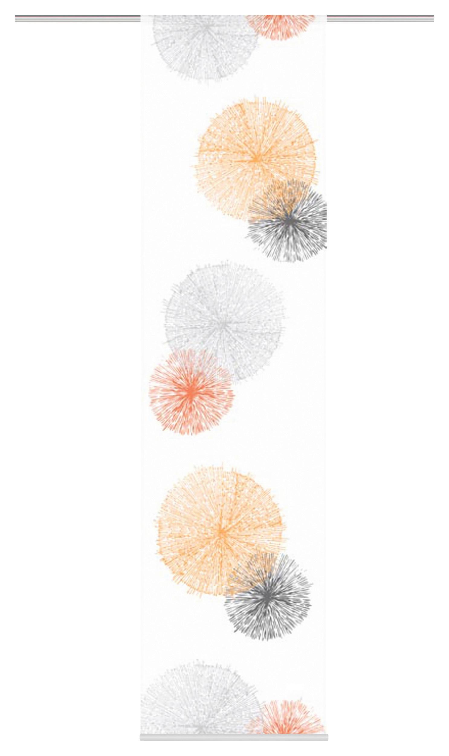 Flächenvorhang Rawlins B: 60 cm, Orange/Grau - Orange, Basics, Textil (60/245cm)
