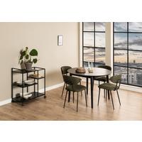 Esstisch Montreux Schwarz B: 115 Cm - Schwarz, Trend, Holz/Holzwerkstoff (115-154/75cm) - MID.YOU