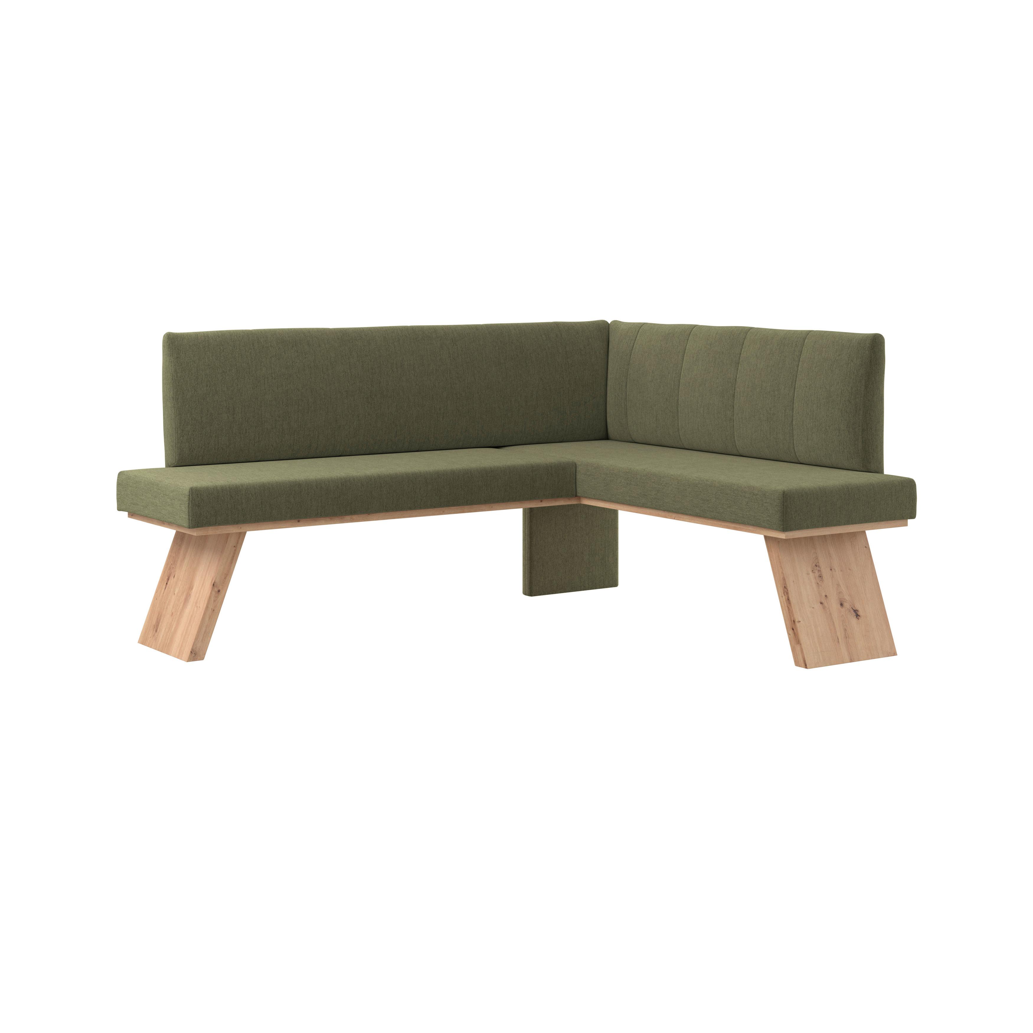Eckbank Emma Ii - Eichefarben/Grün, KONVENTIONELL, Holzwerkstoff/Textil (185/150cm)