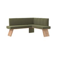 Eckbank Emma Ii - Eichefarben/Grün, KONVENTIONELL, Holzwerkstoff/Textil (185/150cm)