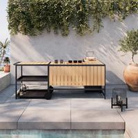 VENKOVNÍ KUCHYNĚ DELIA - šedá/černá, Moderní, kov/plast (239/90/120cm) - Bessagi Garden