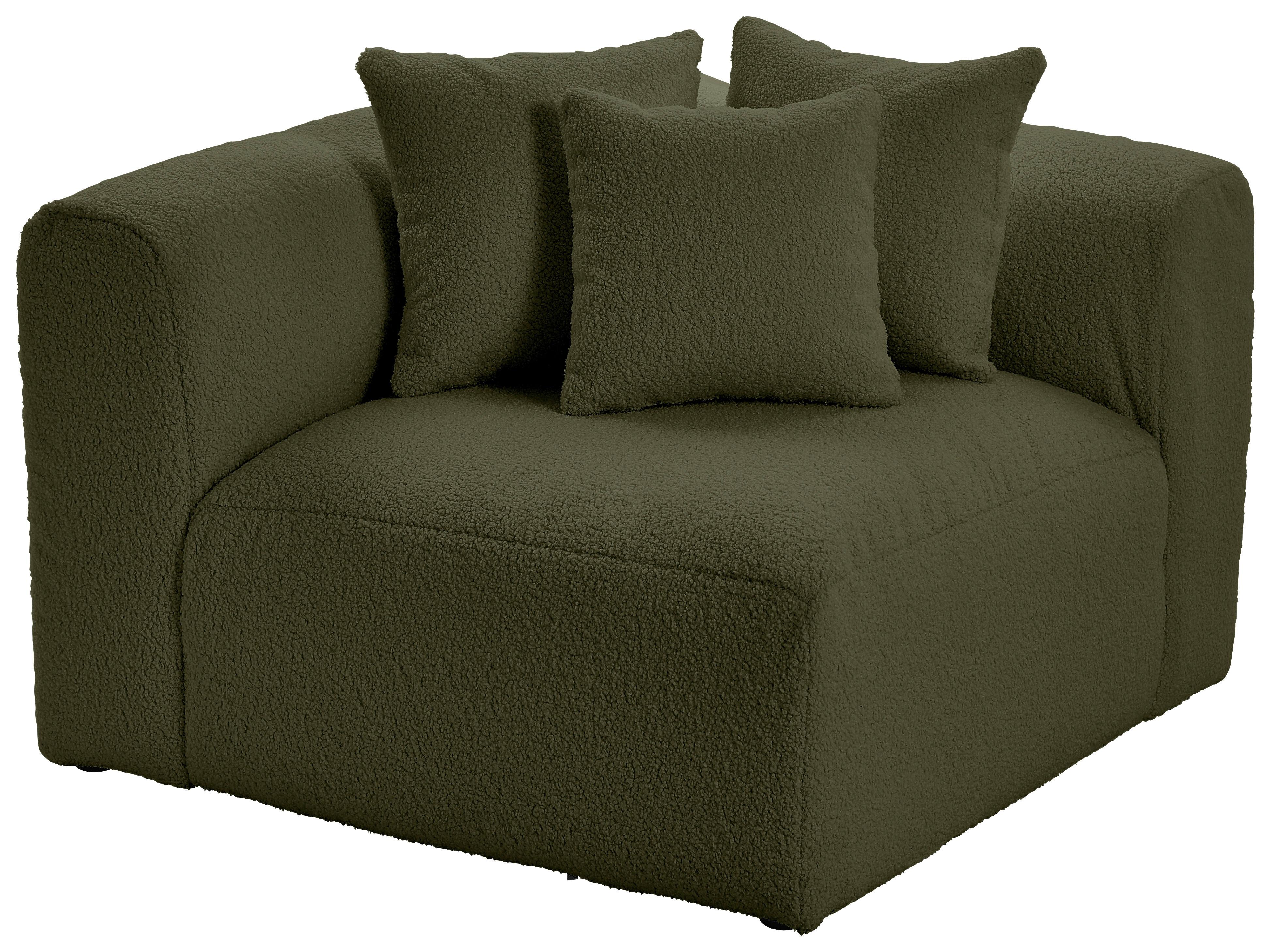 Modul Sofa Bloom Ecke B: 115 cm Olivgrün - Olivgrün, Trend, Textil (115/70/115cm) - Livetastic