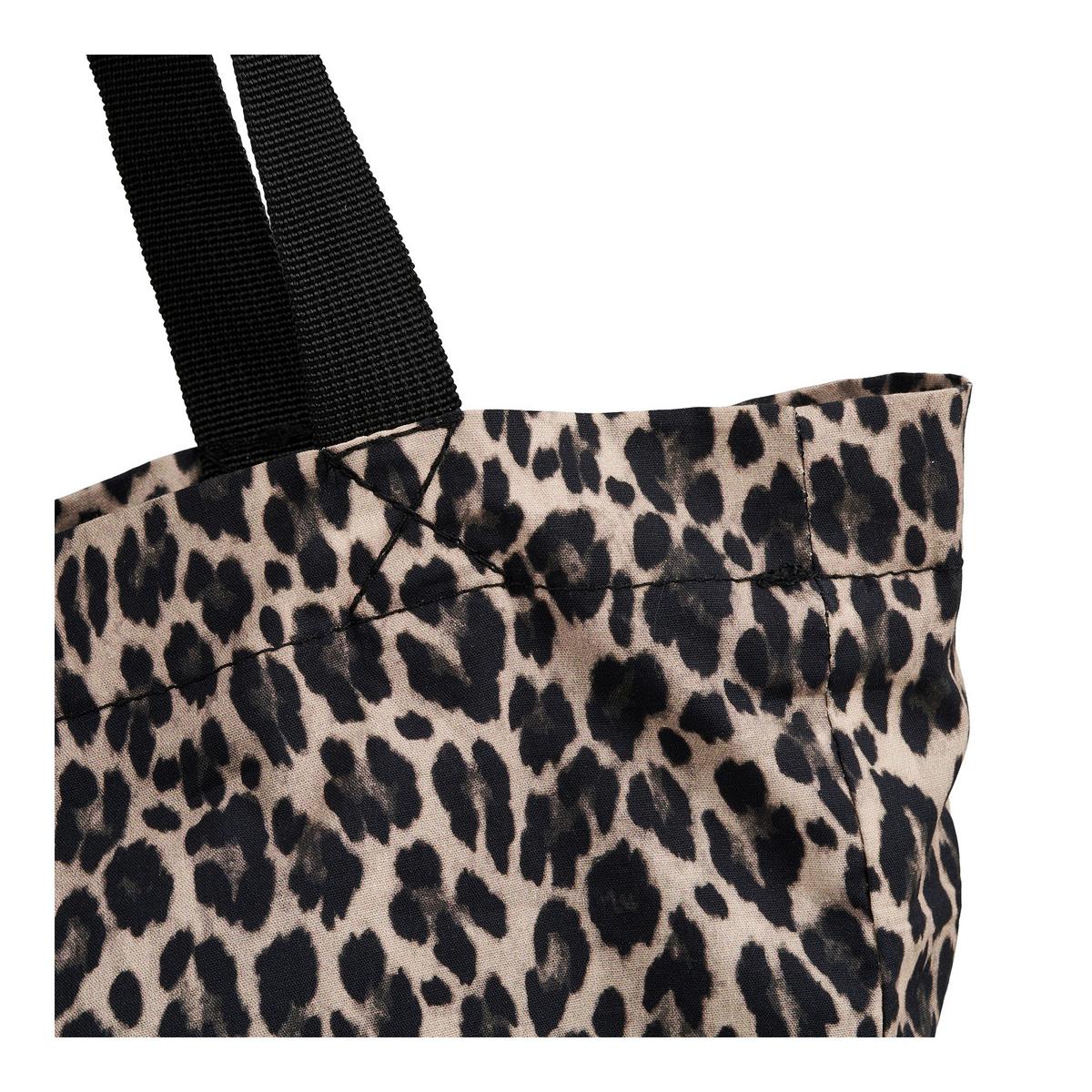 Einkaufstasche Ava Schwarz/Hellbraun - Hellbraun/Schwarz, Basics, Textil (35/39/9,5cm)