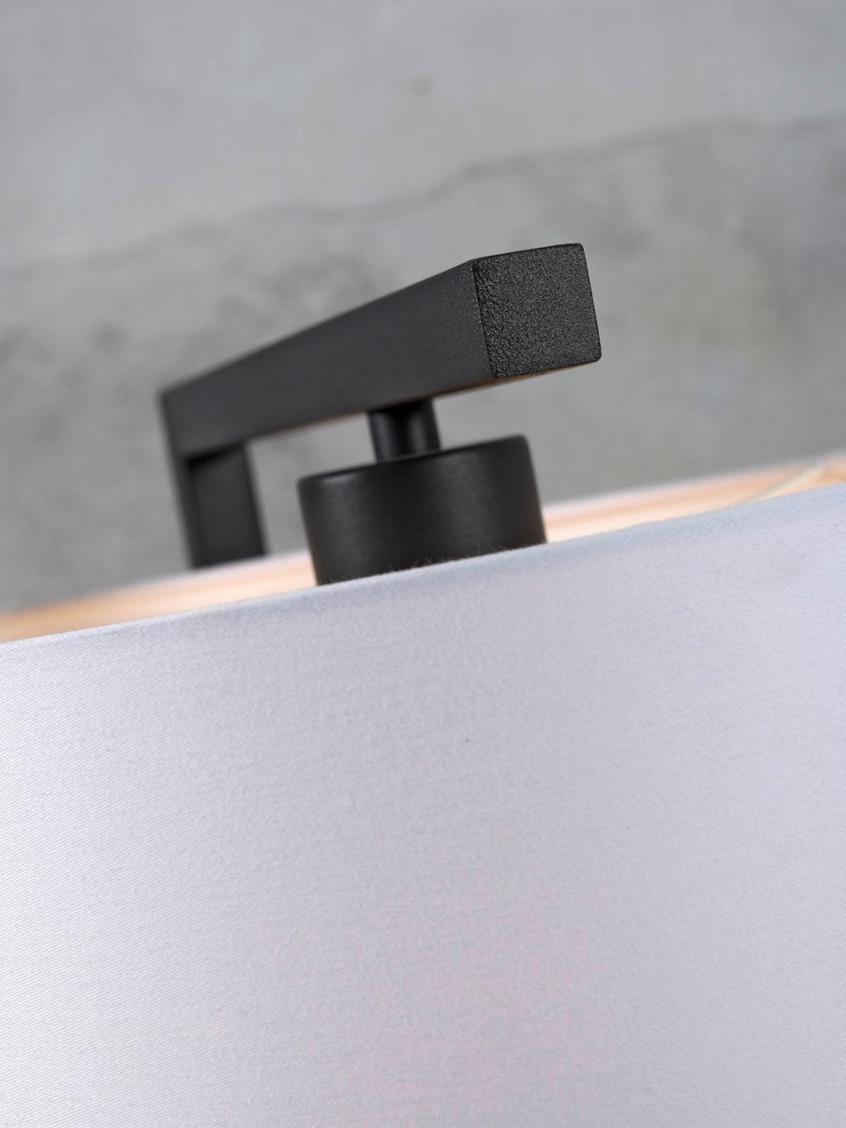 Stehlampe Boston Schwarz/ Dunkelbeige 1-Flammig - Beige/Schwarz, Basics, Textil/Metall (35/160cm) - It's about Romi