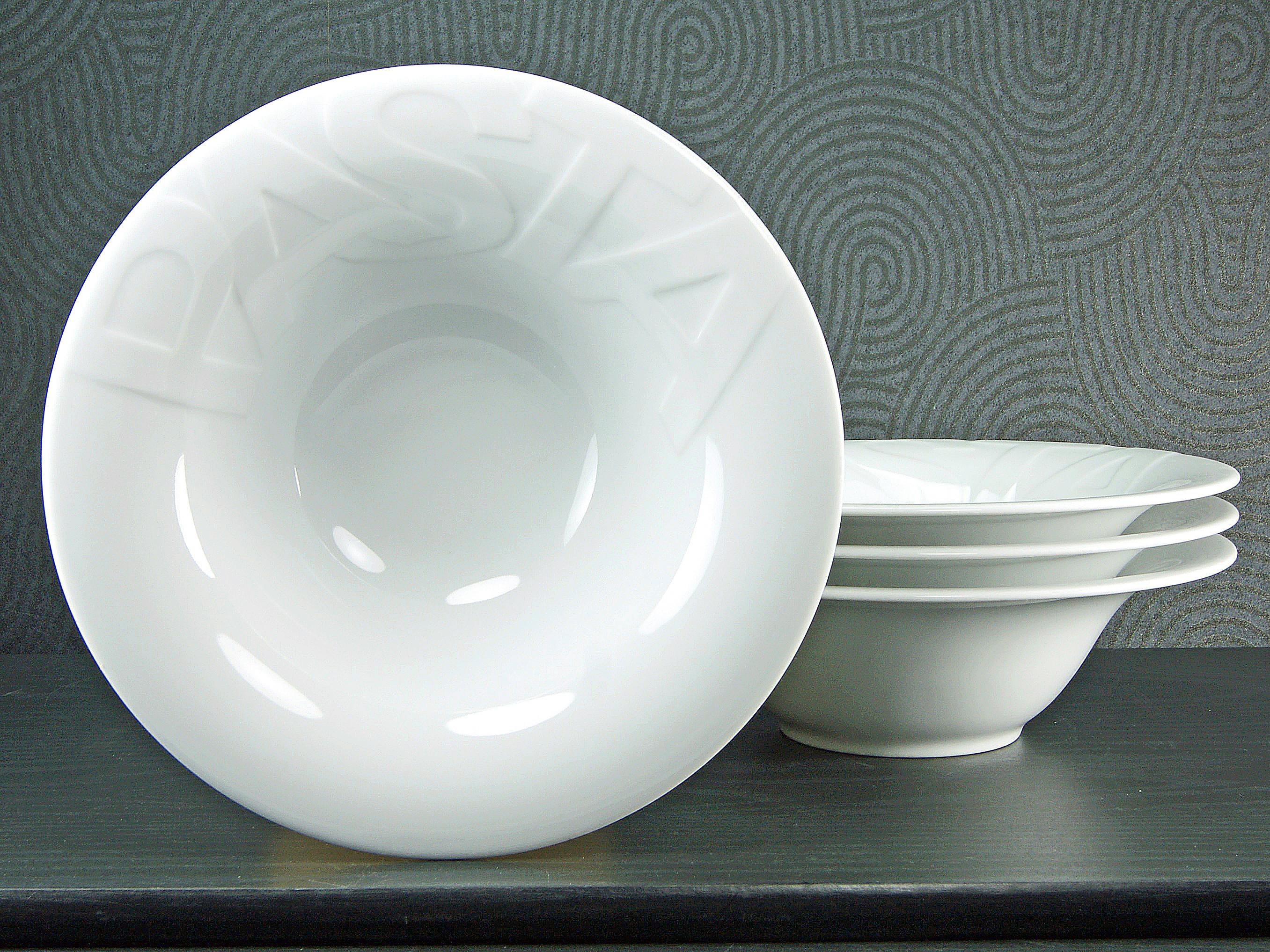 Sada talířů na těstoviny 4- dílna - bílá, keramika (27cm) - Creatable