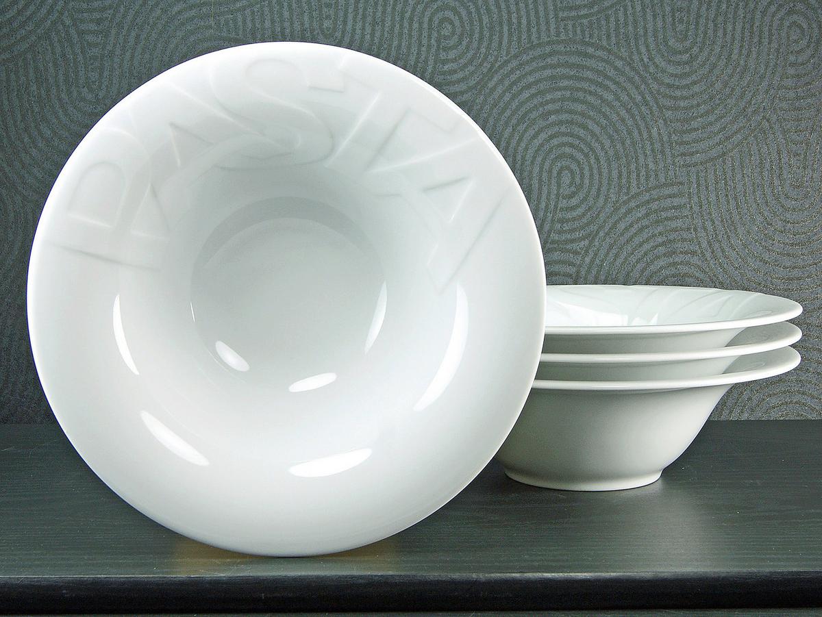 Sada tanierov na cestoviny 4- dielna - biela, keramika (27cm) - Creatable