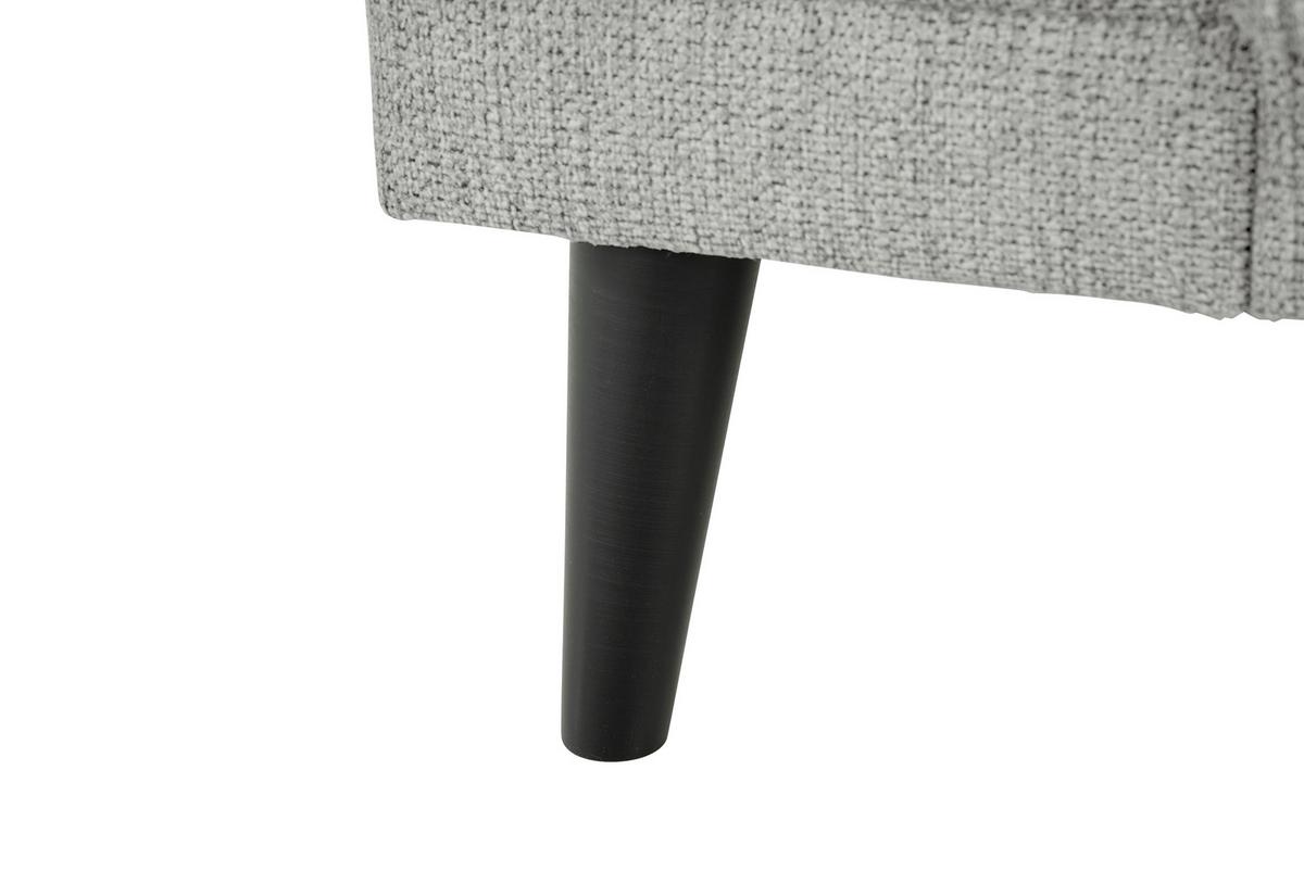 3-Sitzer-Sofa Oslo Hellgrau B: 218 cm - Hellgrau/Schwarz, Design, Textil (218/77/93cm) - MID.YOU