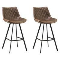BARHOCKER-SET BOWIE - Taupe/Schwarz, KONVENTIONELL, Textil/Metall (50/102/55cm) - MID.YOU