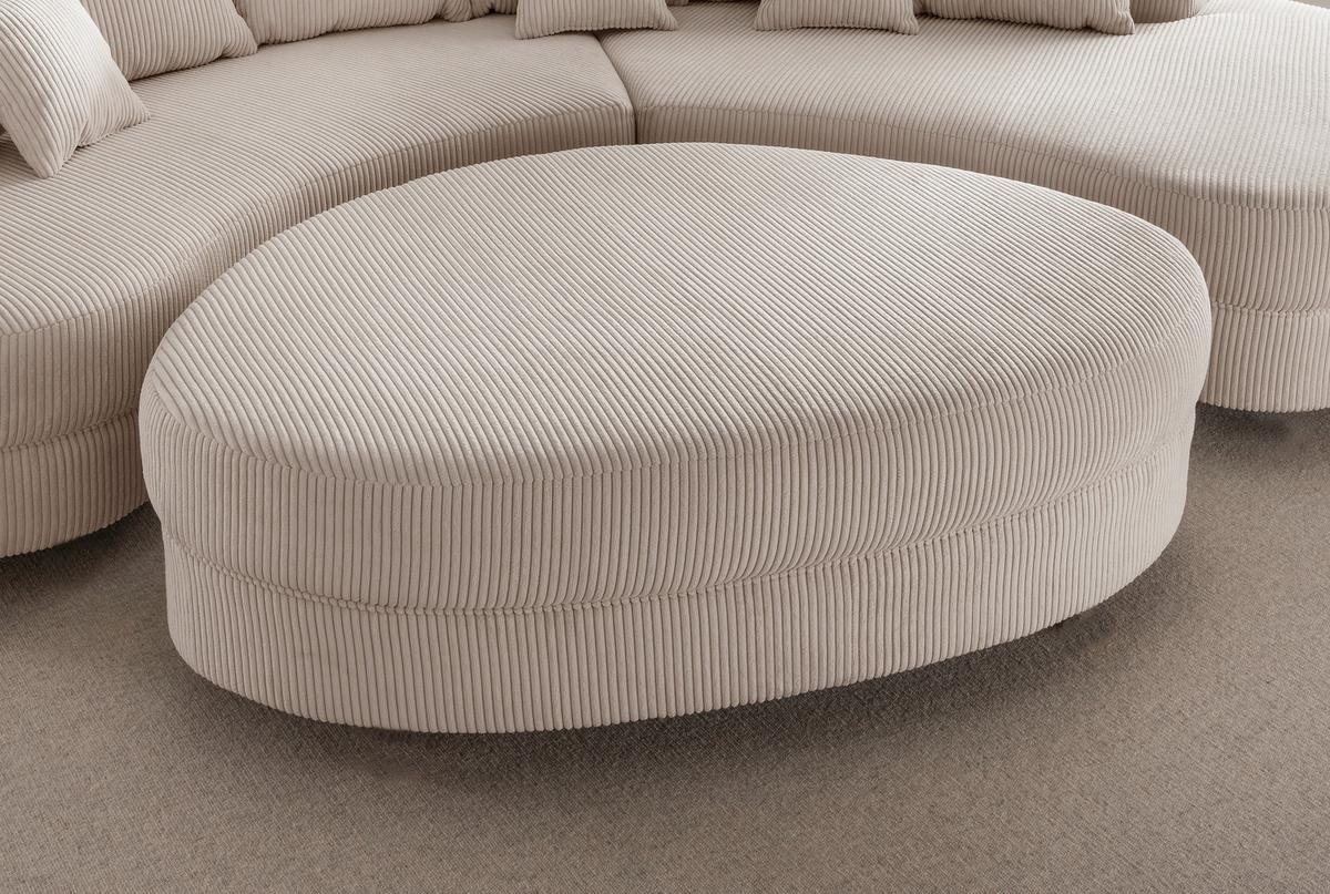 Wohnlandschaft Limoncello Beige S: 160x300 cm - Beige/Schwarz, Design, Textil (160/300cm) - Livetastic